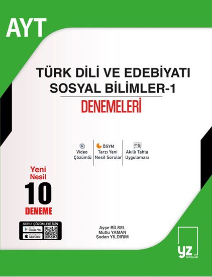 resm YZ AYT TÜRK DİLİ VE EDEBİYATI - SOSYAL BİLİMLER-1 DENEME SINAVI ( 10 DENEME )