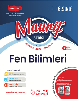 Resim PALME 6.SINIF MAARİF SERİSİ FEN BİLİMLERİ HAFTALIK DENEME (41 FÖY)