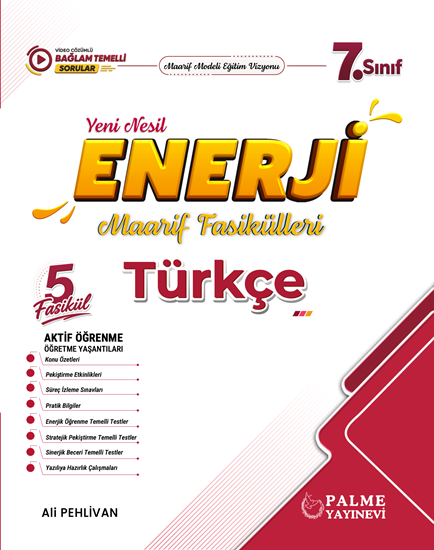 resm Palme 7.Sınıf Enerji Türkçe Yeni Nesil Maarif Fasikülleri (5 Fasikül)