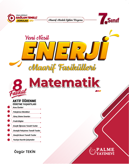 resm Palme 7.Sınıf Enerji Matematik Yeni Nesil Maarif Fasikülleri (8 Fasikül)