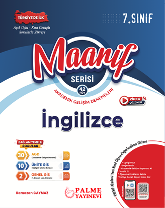 Resim Palme 7.Sınıf Maarif İngilizce Akademik Gelişim Denemeleri (39 Fasikül)