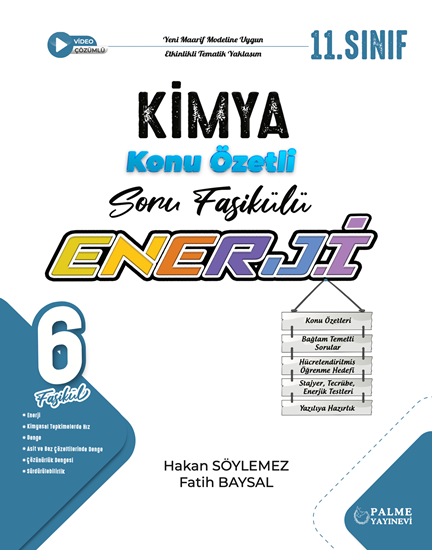 resm Palme 11.Sınıf Enerji Kimya Konu Özetli Soru Fasikülü (6 Fasikül) Kitabı